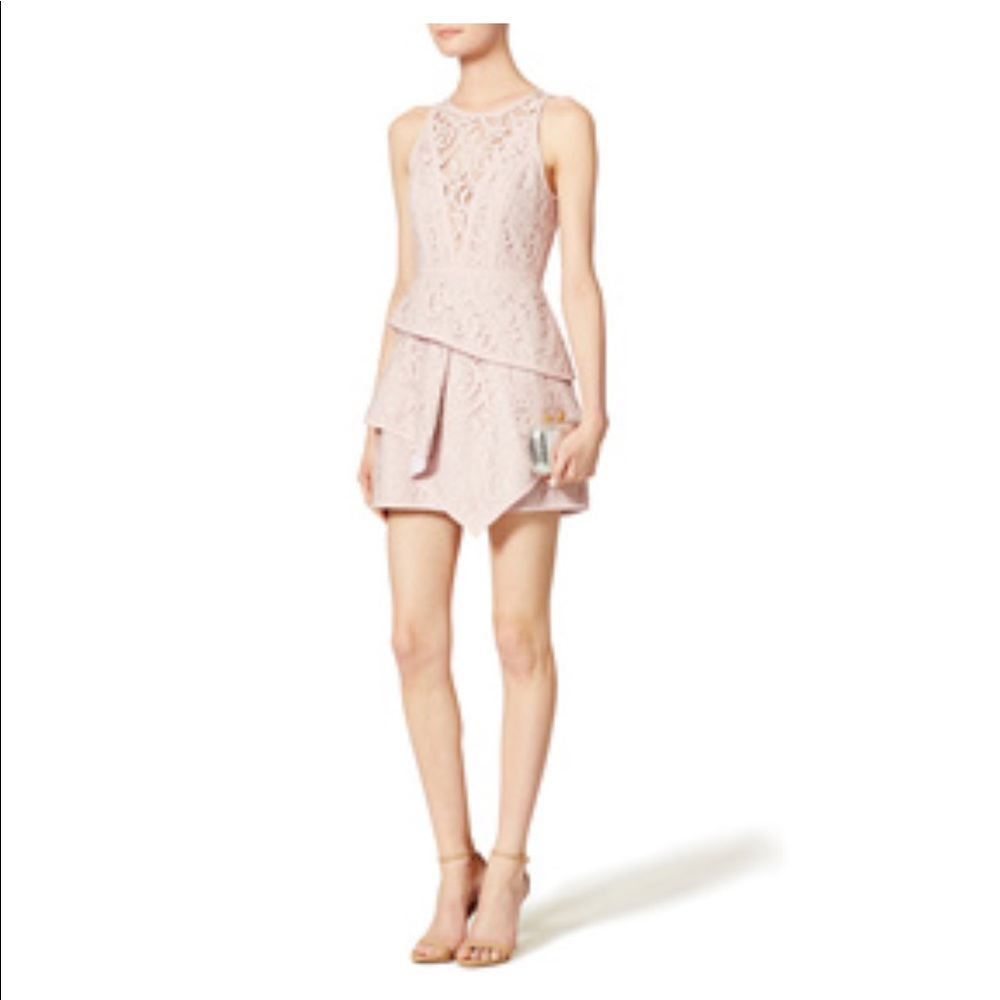 BCBGMaxazria Blush Beverly Lace Dress Size 6